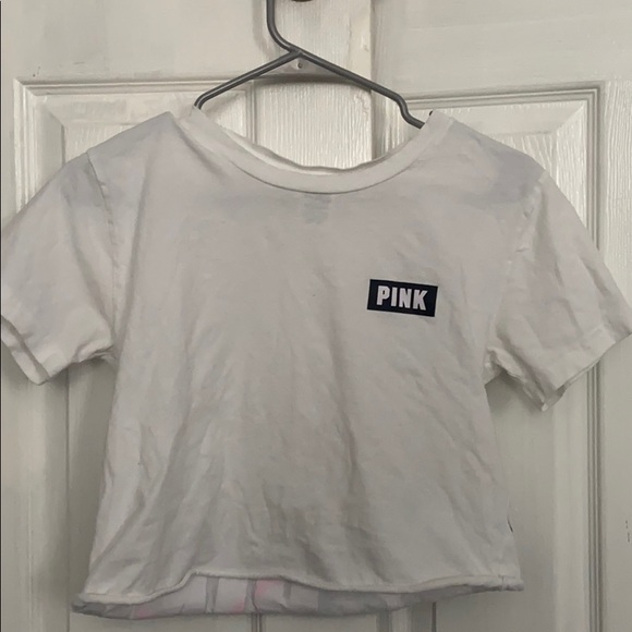 PINK Victoria's Secret Tops - Cropped white tee